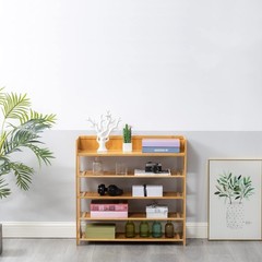 Sobibo Bamboo Shoe Rack Organizer 5 Tier Shoe Shelf Storage Organizer For