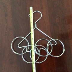 Silver tone storage, organizer for Scarves Belts Ties Jewelry use