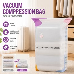 No Pump 3D Vacuum Storage Life Space Saver Better Life Space Bags 1/3/5Pcs