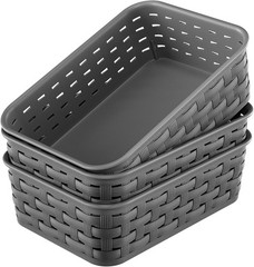 3 Pack Small Plastic Basket,Storage Bin Baskets for Organizing,Pantry Organizer
