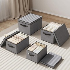 Fabric Storage Bin with Lid,7.1 x 9.1 x 13 Inch Foldable Storage Box for Shelves