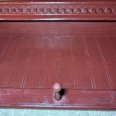 Solid WOOD coat Rack Shelf 23 3/8” Wide, WINE RED 3 Pegs Quality Craftsmanship!