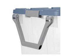 Sterilite 105 Qt Latching Storage Bin 2 Pack Clear Plastic Blue Lid