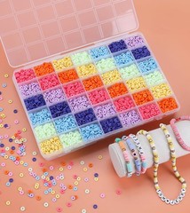 42 Grids Bead Organizer Box, 9.1×6.5×0.7 inch, Transparent Jewelry Organizer …