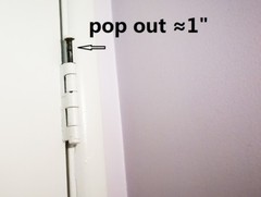 Bathroom Behind-the-door Hinge-Attached Towel Hook for Home or Travel