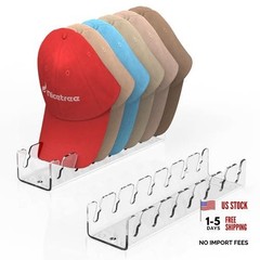 Hat Organizer for Baseball Caps Pcs No Install Acrylic Hat Racks 2 Transparent