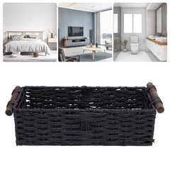Handmade Paper Rope Storage Basket For Bathroom Decor