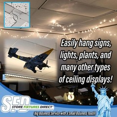 Extra Heavy Duty White Aluminum Drop Ceiling Hooks, One Piece Ceiling Grid Cl…