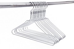 Quality Hangers Silver Aluminum Metal Coat Hangers Heavy Duty Suit Hangers 10…