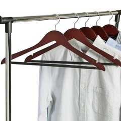 Honey-Can-Do No Slip Wooden Coat Hangers, Cherry Wood, 24-Pack 24 Pack,