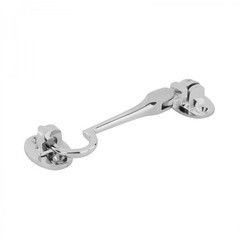 Chrome Polished Solid Brass Swivel Pivot Style Cabin Eyelet Latches 4″ L Screws