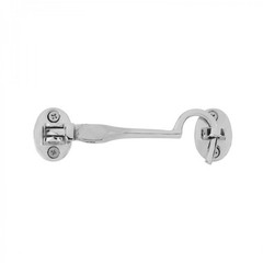 Chrome Polished Solid Brass Swivel Pivot Style Cabin Eyelet Latches 4″ L Screws