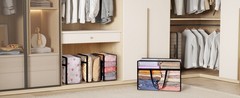 4-Pack Clear Storage Bags, 60L Zippered Organizers for Bedding and Comforters