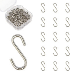 Mini S Hooks Connectors S Shaped Wire Hook Hangers 100Pcs Hanging Hooks for DIY
