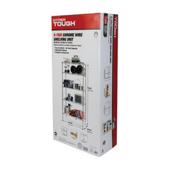 Hyper Tough 5-Tier Wire Shelving Unit, 36 x 16 x 72 in, 1750 lb Capacity, Chrome