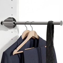Valet Rod For Closet Pull Out 9.5 Inch Hanger Rod For 12 Inch Deep Blackish