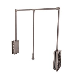 Polished Chrome Soft-Close Pull-Down Wardrobe Lift Adjustable 35–47.2 in 55 lb