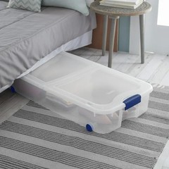 The pack Large Storage Bin 66 Quart 39.5 x 20.25 x 7 inches, Transparent