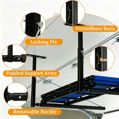 Garage Ceiling Storage Rack Kit Adjustable Heavy Duty Overhead Shelving