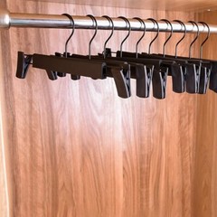10-60 Pack Adjustable Clip Clothes Pants Hanger Trousers Skirt Dress Slack Rack