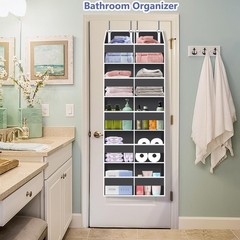 Heavy Duty Over The Door Organizer 5 Tiers, Extra Large Behind Door Storage o…