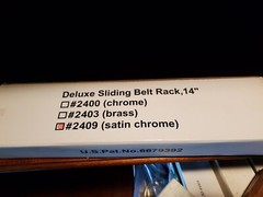 Sidelines 14″ Deluxe Belt Rack Satin Chrome 2409. Combined Shipping Available
