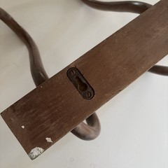 Vintage Bentwood 3 Hook Wall Mount Hat Coat Jacket Scarf Rack Thonet Style Brown