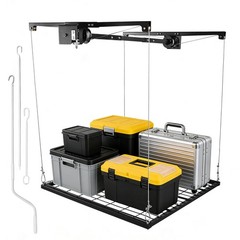 Overhead Garage Ceiling Mounted Storage Rack Lift Heavy-duty Height Adjustable