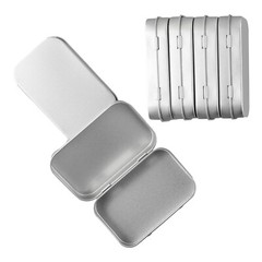 6 Pcs Metal Box Container Hinged Lid Small Empty Storage Box For Small Cosmetics