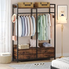 Tribesigns Closet Organizer with 4 Large Drawers, Clothes Garment Rack with Hook