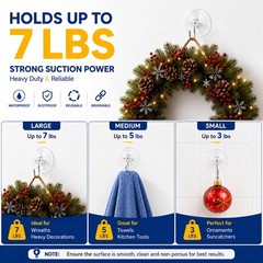 Aweshock Suction Cup Hooks for Glass Window, 14 Packs Combo -8 Small 4 Medium…