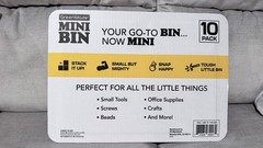 Mini Bin 10 Pack – Stackable Storage Bins with Lids for Organizing By Greenmade