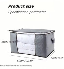 1 pc Extra Large Storage Bag with Handle Window Clothing Quilt Organizer