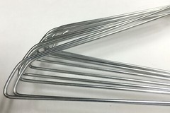 100 PCS Silver Color Metal Wire Clothes Garment Shirt Hangers 16″ 13G