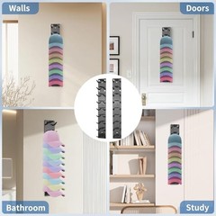 Hat Organizer for Baseball Caps,Hat Rack for Wall to Organize 2pcs Black