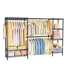 Coat Rack Clothes Wardrobe：Closet Organizer and Storage Clothing Garment Rack…