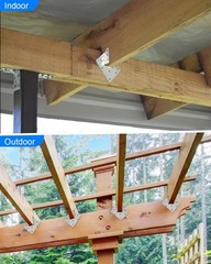 20 Pcs Hurricane Ties Clips,18Gauge Joist Hangers, Roof Brackets Fit 2X Truss…