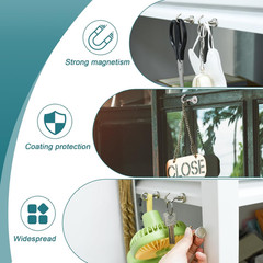 ​32 Pack Magnetic Hooks Heavy Duty 25 lbs Strong Magnets Hooks – Multipurpose