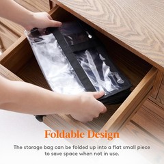4 Pack Clear Clothes Storage Bags, 60L Plastic Blanket Storage Bag