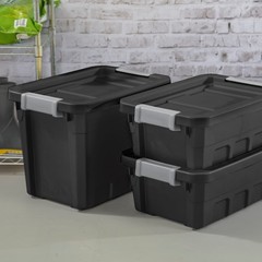 Sterilite Small Stackable Storage Bin, 7.5 Gallon Durable Plastic Storage Tote w
