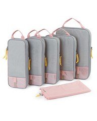 BAGSMART 6 Set Compression Packing Cubes for Travel, Lightweight Luggage Orga…