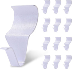 12 Pcs Vinyl Siding Hooks, Heavy Duty Stainless Steel White Vinyl Siding Hangers