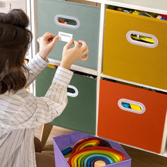 Collapsible 11″ Cube Storage Bins with Handles – Pack of 6 for Home & Toys