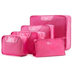 Nacuwa 5Pcs Packing Cubes Travel Clothes Storage Luggage Organizers Bags Pouch