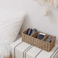 Wicker Toilet Basket Tank Topper, Toilet Paper Basket for Back of Toilet Tank To