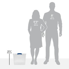 Sterilite 66 Qt. Latch Box Plastic, Stadium Blue (2 pack)