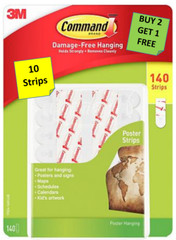 [10 Strips] 3M Command Poster Strips Damage Free Hanging B2G1