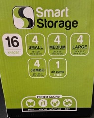 Smart Storage 16 PCS-Small to Jumbo Space Saver Vacuum Seal Storage Bags – NEW