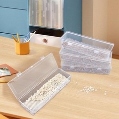 4x Large Plastic Storage Container Box Hinged Lid Crafts Markers Pens Pencils