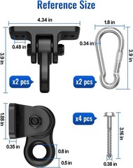 Heavy Duty Alloy Steel Swing Hangers Set of 2 with 5000+ lb Capacity, Yoga